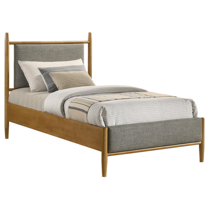 Mason 46-inch Twin Panel Platform Bed Grey and Light Brown - 315914T