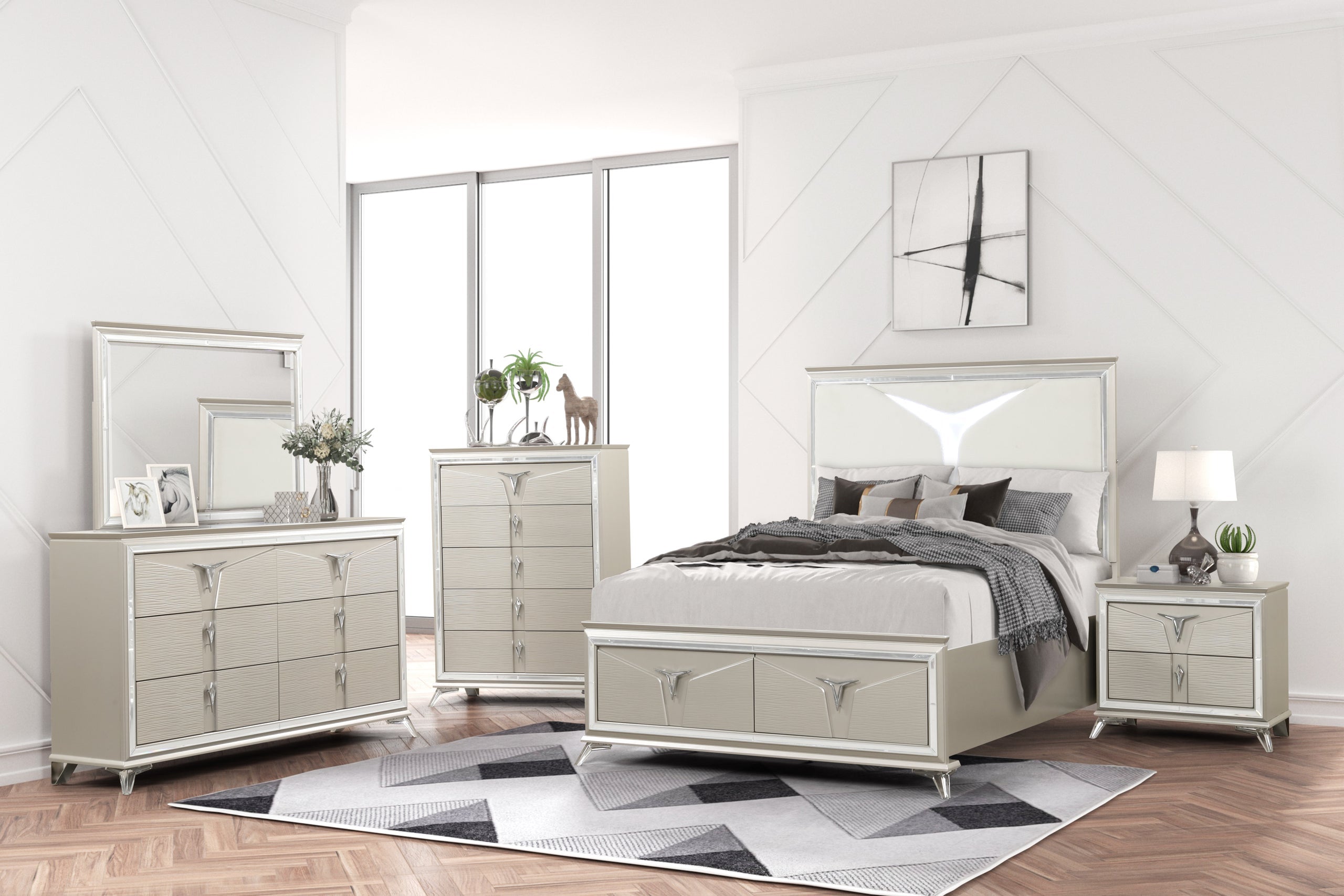 Master 4pc or 5pc Bedroom Set - Queen, King *Queen 4pc - Master 4pc or 5pc Bedroom Set Queen 4pc
