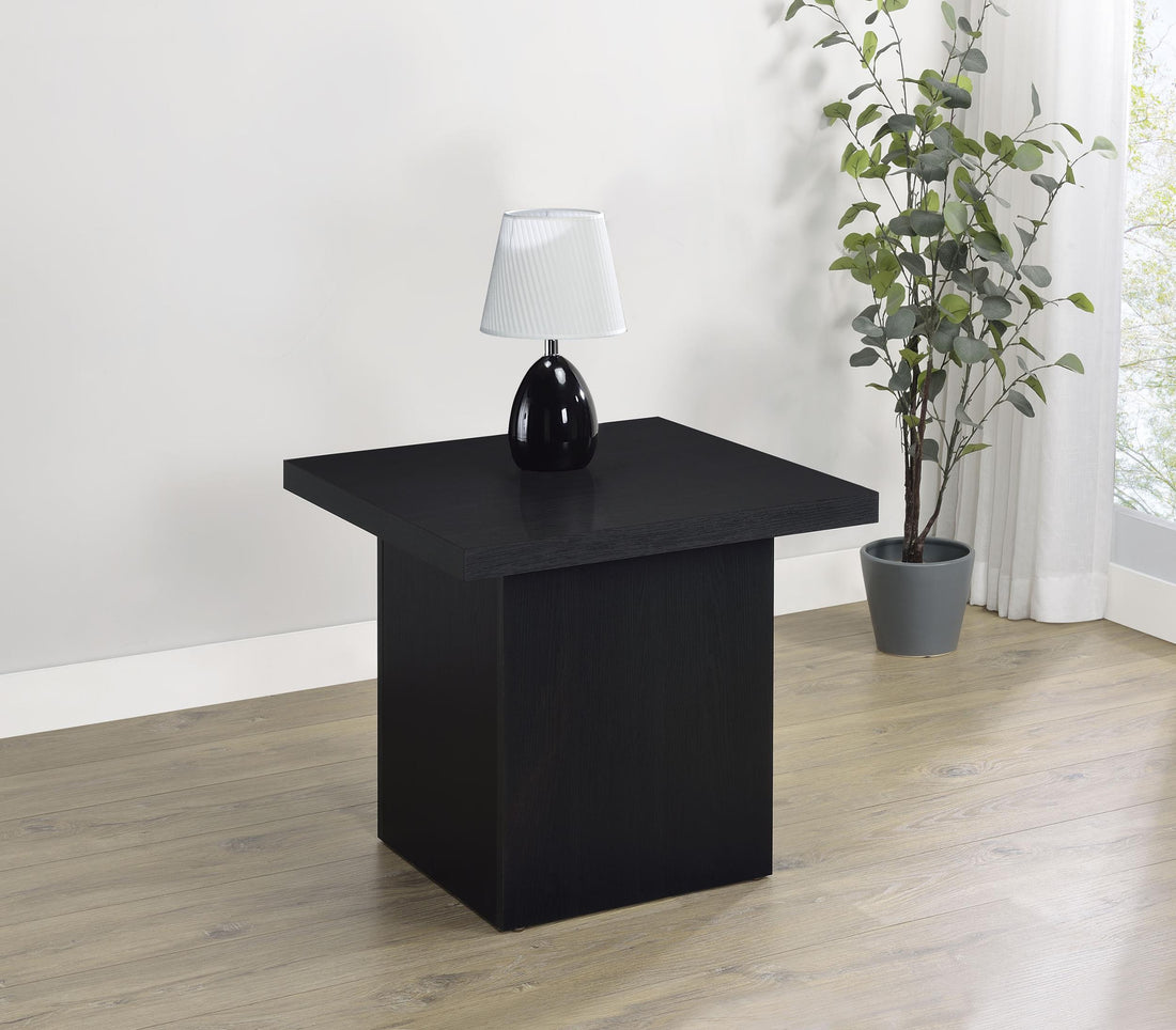 Max Square Engineered Laminate End Side Table Black - 706277