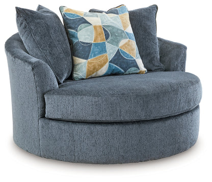 Maxon Place Navy Oversized Chair and Ottoman - 33003U1