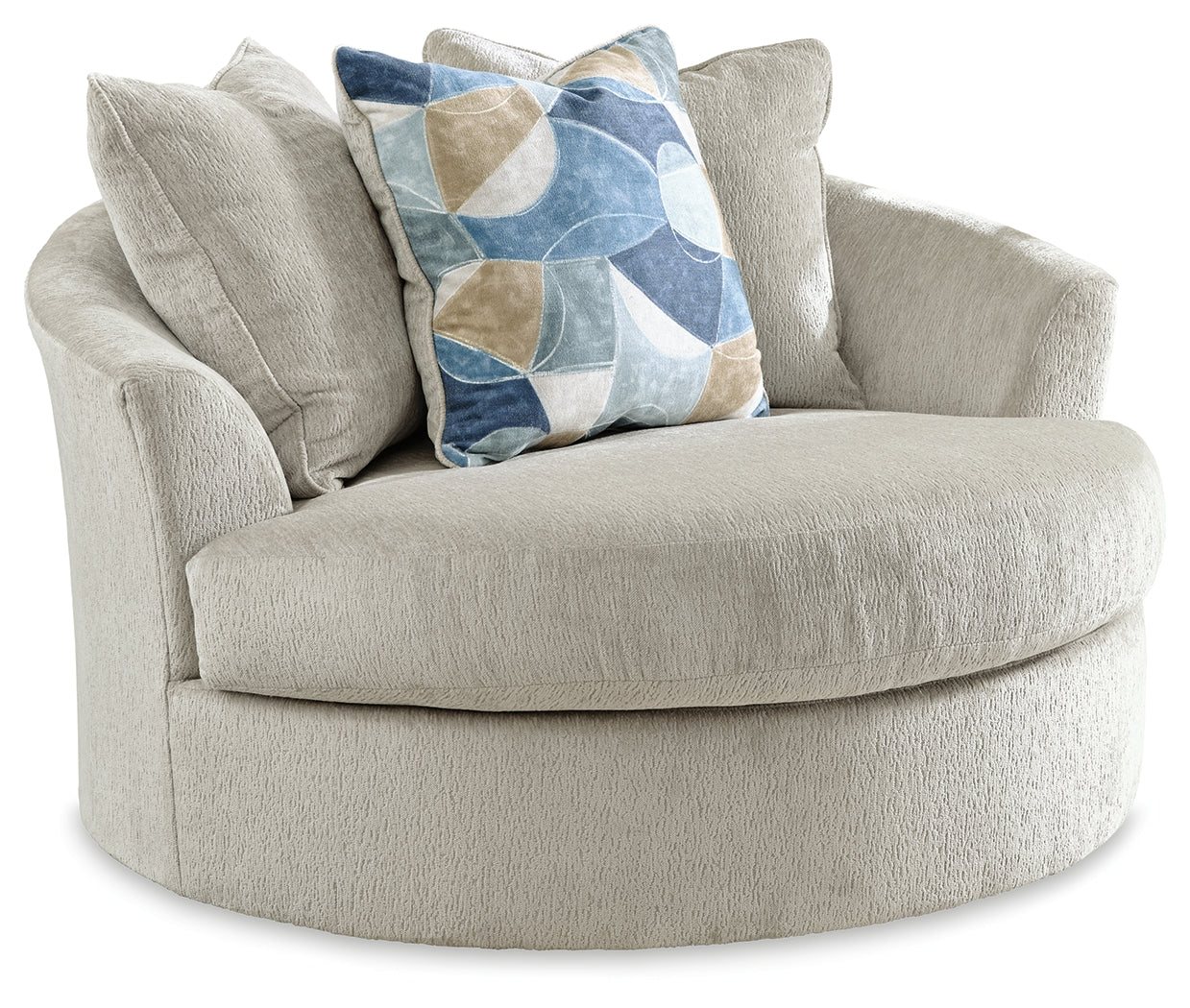 Maxon Place Stone Oversized Chair and Ottoman - 33004U1