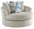 Maxon Place Stone Oversized Chair and Ottoman - 33004U1