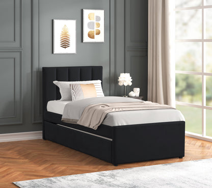 MAYA - Black Twin, Full Platform Bed w/ Trundle *FULL - MAYA BLACK FULL
