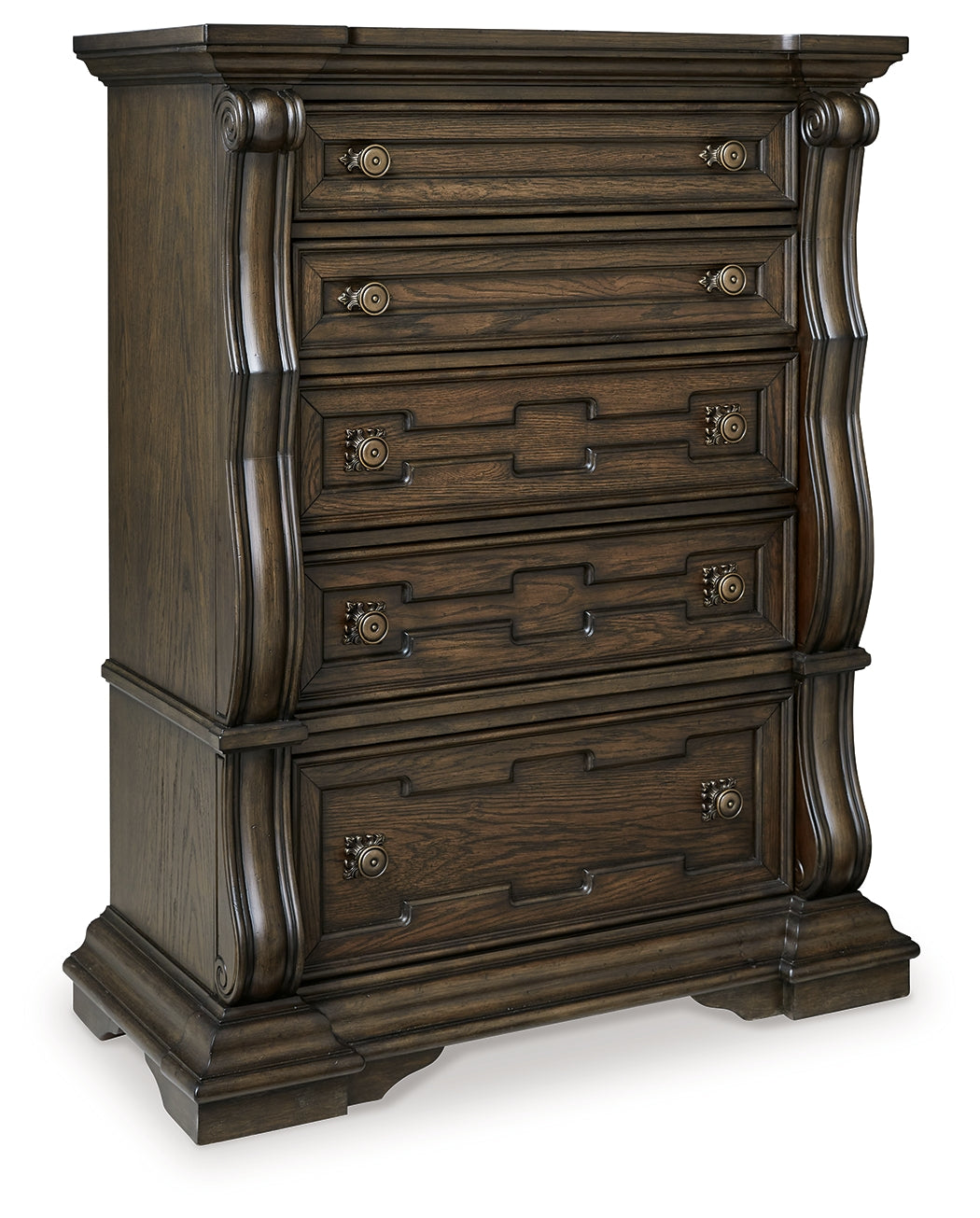 Maylee Dark Brown Chest of Drawers from Ashley - Luna Furniture