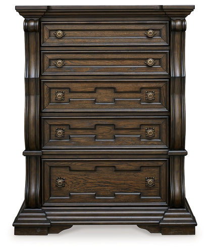 Maylee Dark Brown Chest of Drawers from Ashley - Luna Furniture