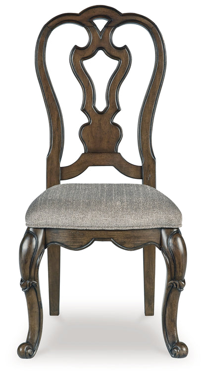 Maylee Dark Brown Dining Table and 4 Chairs - D947D10