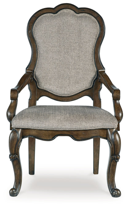 Maylee Dark Brown Dining Table and 4 Chairs - D947D10