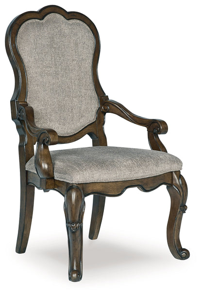 Maylee Dark Brown Dining Table and 4 Chairs - D947D10