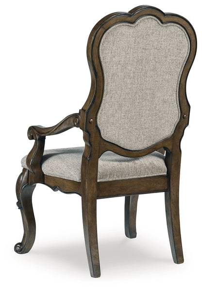 Maylee Dark Brown Dining Table and 4 Chairs - D947D10