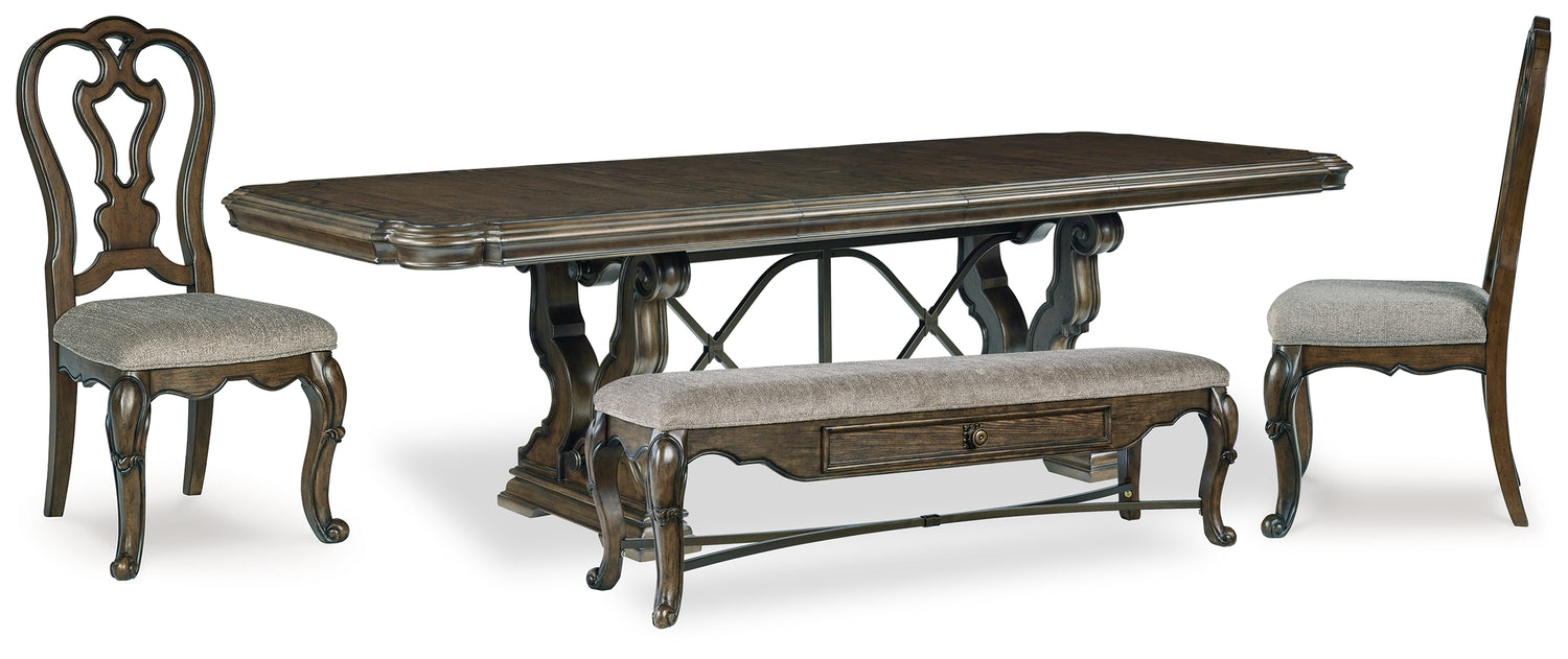 Maylee Dining Table, 2 Chairs and Bench - D947D12