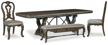 Maylee Dining Table, 2 Chairs and Bench - D947D12