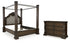 Maylee King Canopy Bed with Dresser in Dark Brown from Ashley - Luna Furniture