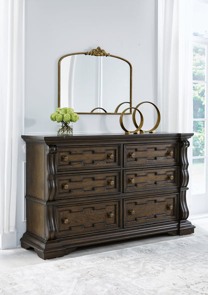 Maylee King Upholstered Bed, Dresser and 2 Nightstands - B947B14