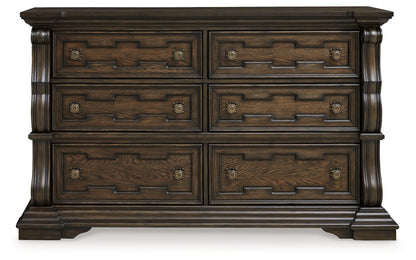 Maylee Queen Upholstered Bed, Dresser, Chest and Nightstand - B947B12