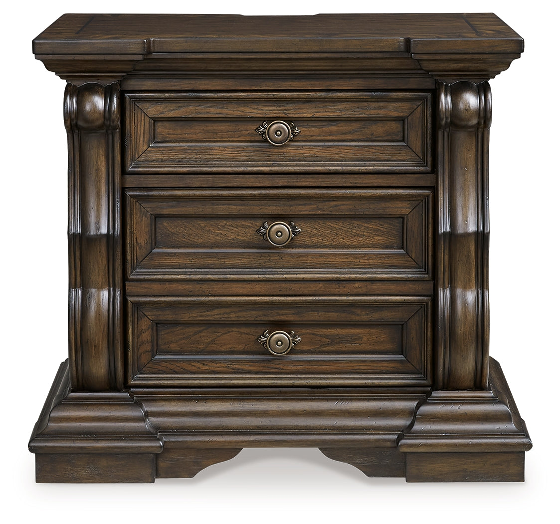 Maylee Queen Upholstered Bed, Dresser, Chest and Nightstand - B947B12