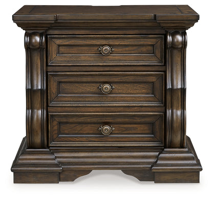 Maylee Queen Upholstered Bed, Dresser, Chest and Nightstand - B947B12