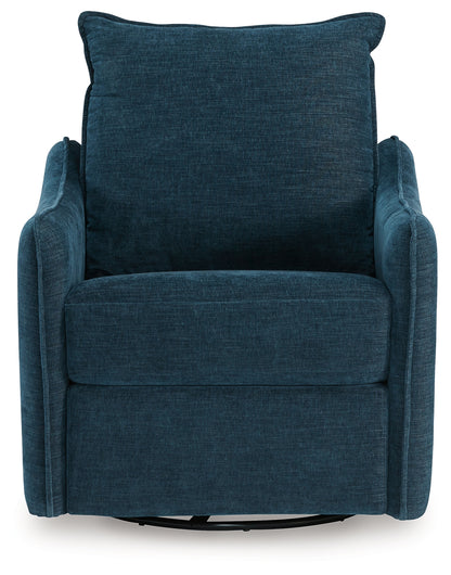 McBurg Navy Swivel Power Recliner - 4480128