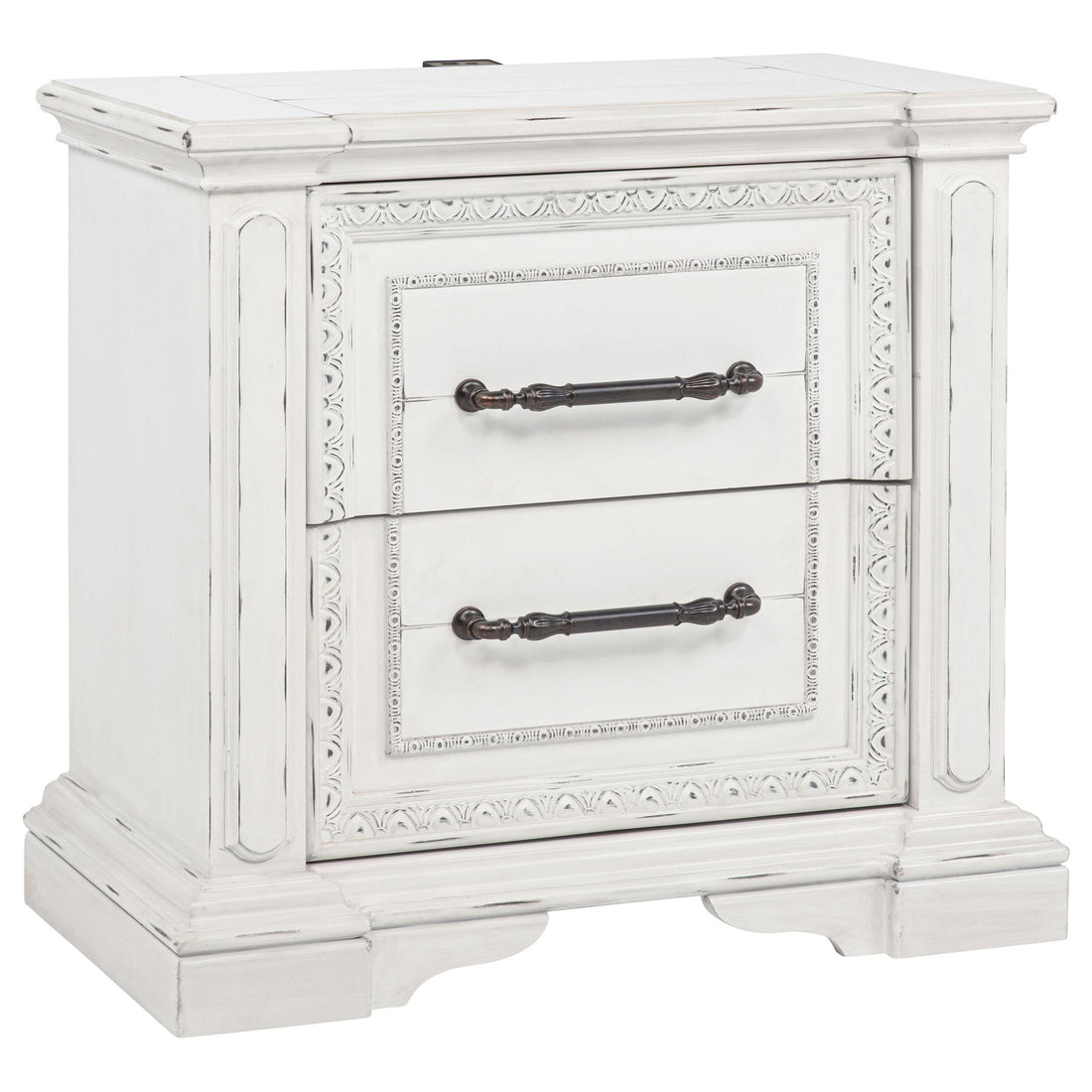 McKinney 2-drawer Nightstand with Dual USB Vintage White - 215872