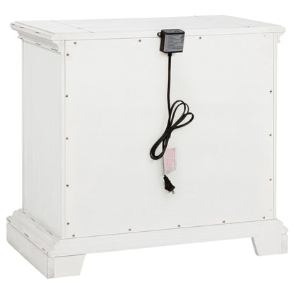 McKinney 2-drawer Nightstand with Dual USB Vintage White - 215872