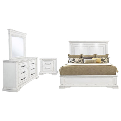 McKinney 4-piece California King Bedroom Set Vintage White - 215871KW-S4