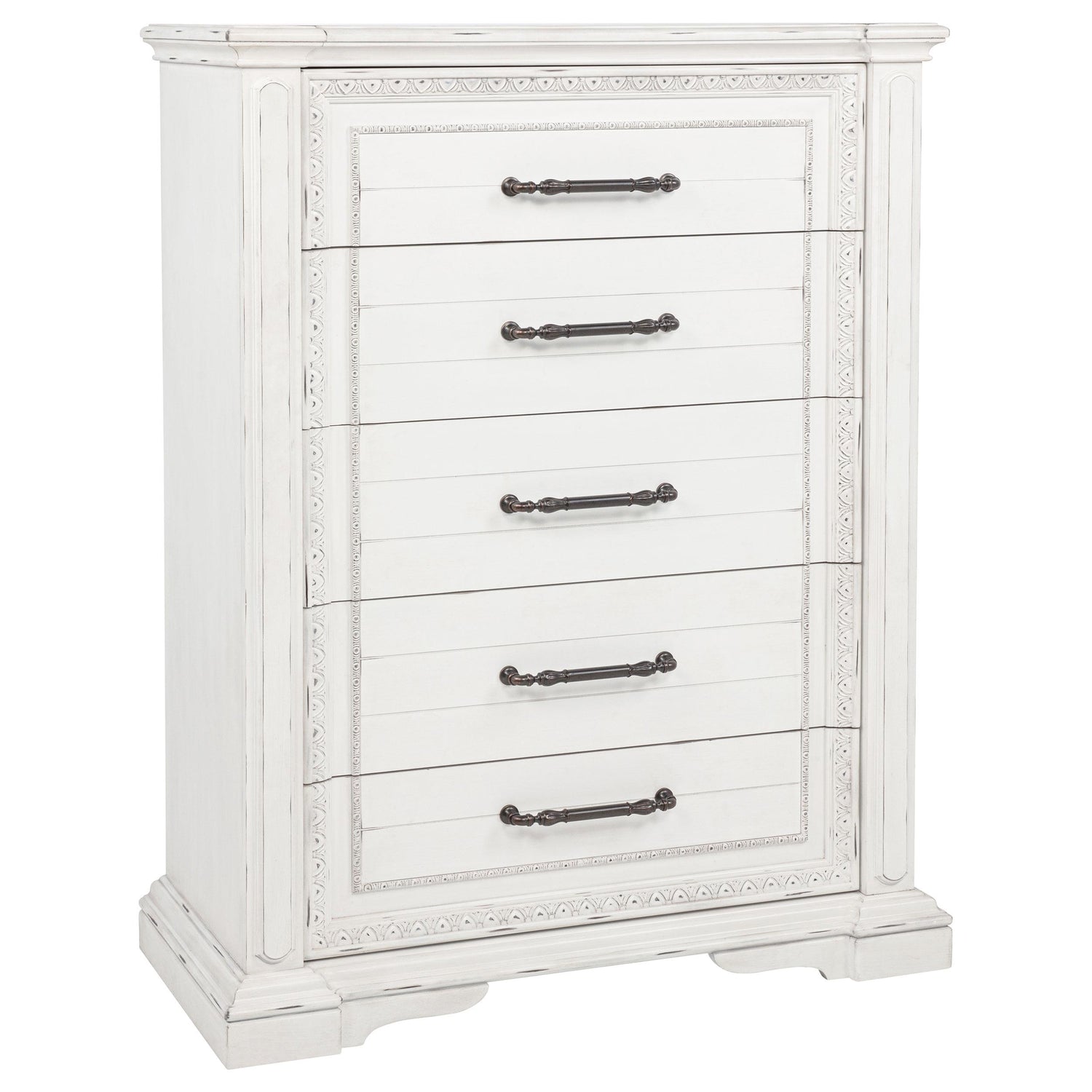 McKinney 5-drawer Bedroom Chest of Drawers Vintage White - 215875