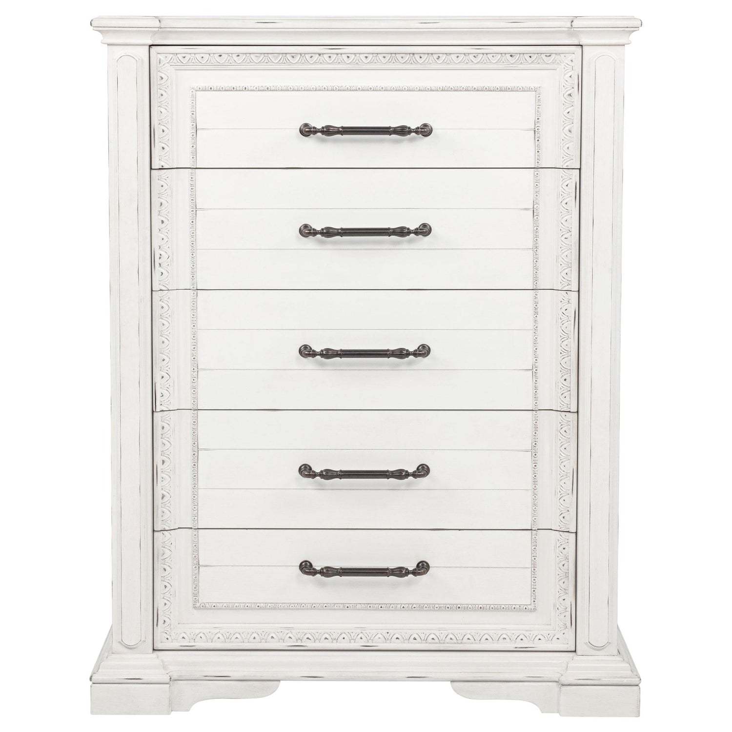 McKinney 5-drawer Bedroom Chest of Drawers Vintage White - 215875