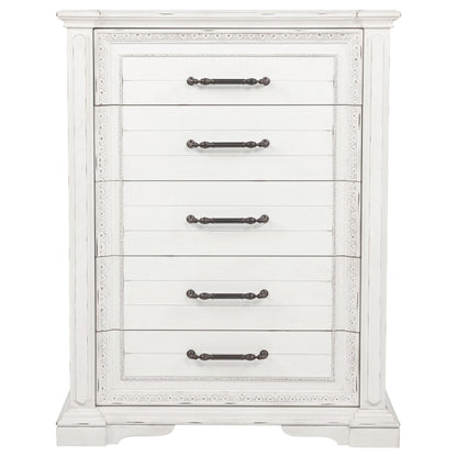 McKinney 5-drawer Bedroom Chest of Drawers Vintage White - 215875