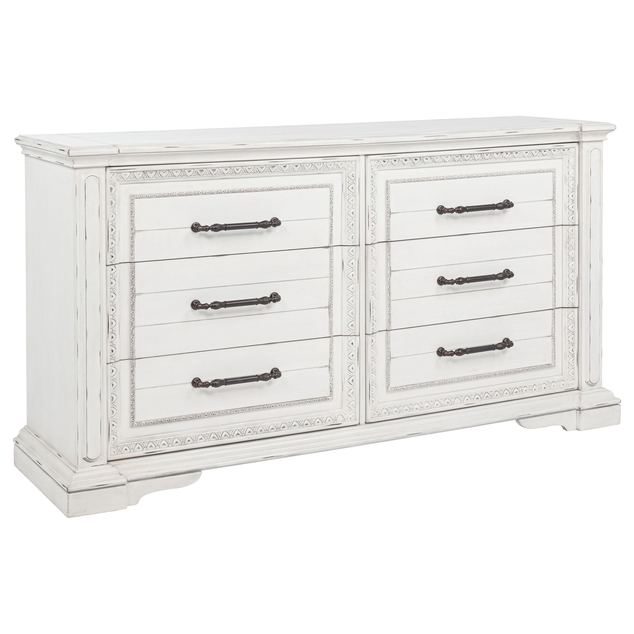 McKinney 6-drawer Bedroom Dresser Cabinet Vintage White - 215873