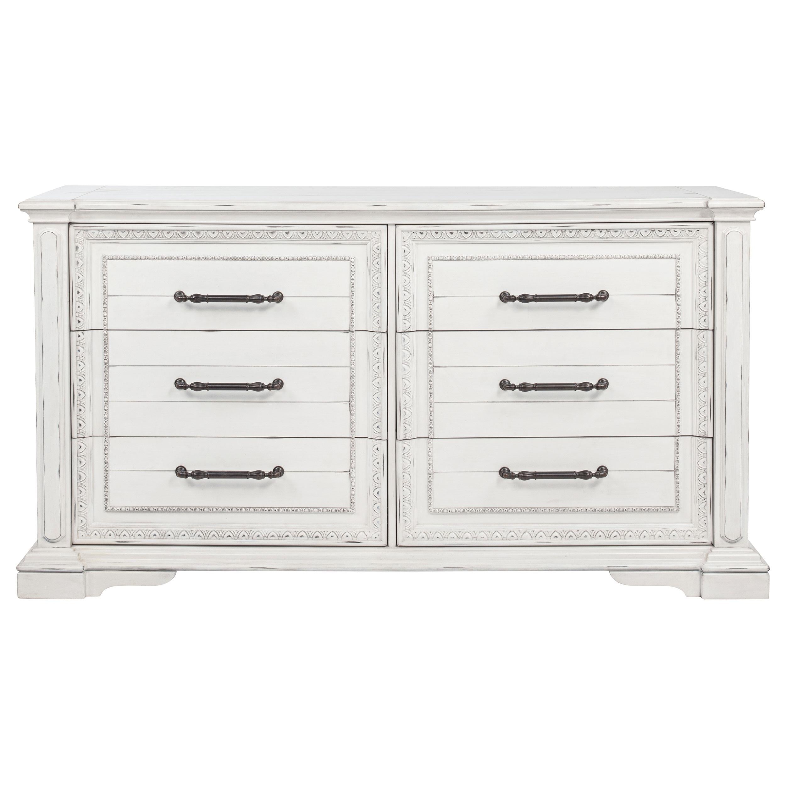 McKinney 6-drawer Bedroom Dresser Cabinet Vintage White - 215873