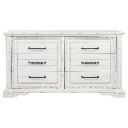 McKinney 6-drawer Bedroom Dresser Cabinet Vintage White - 215873