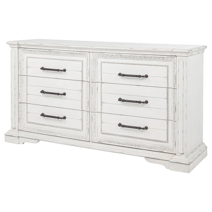 McKinney 6-drawer Bedroom Dresser Cabinet Vintage White - 215873