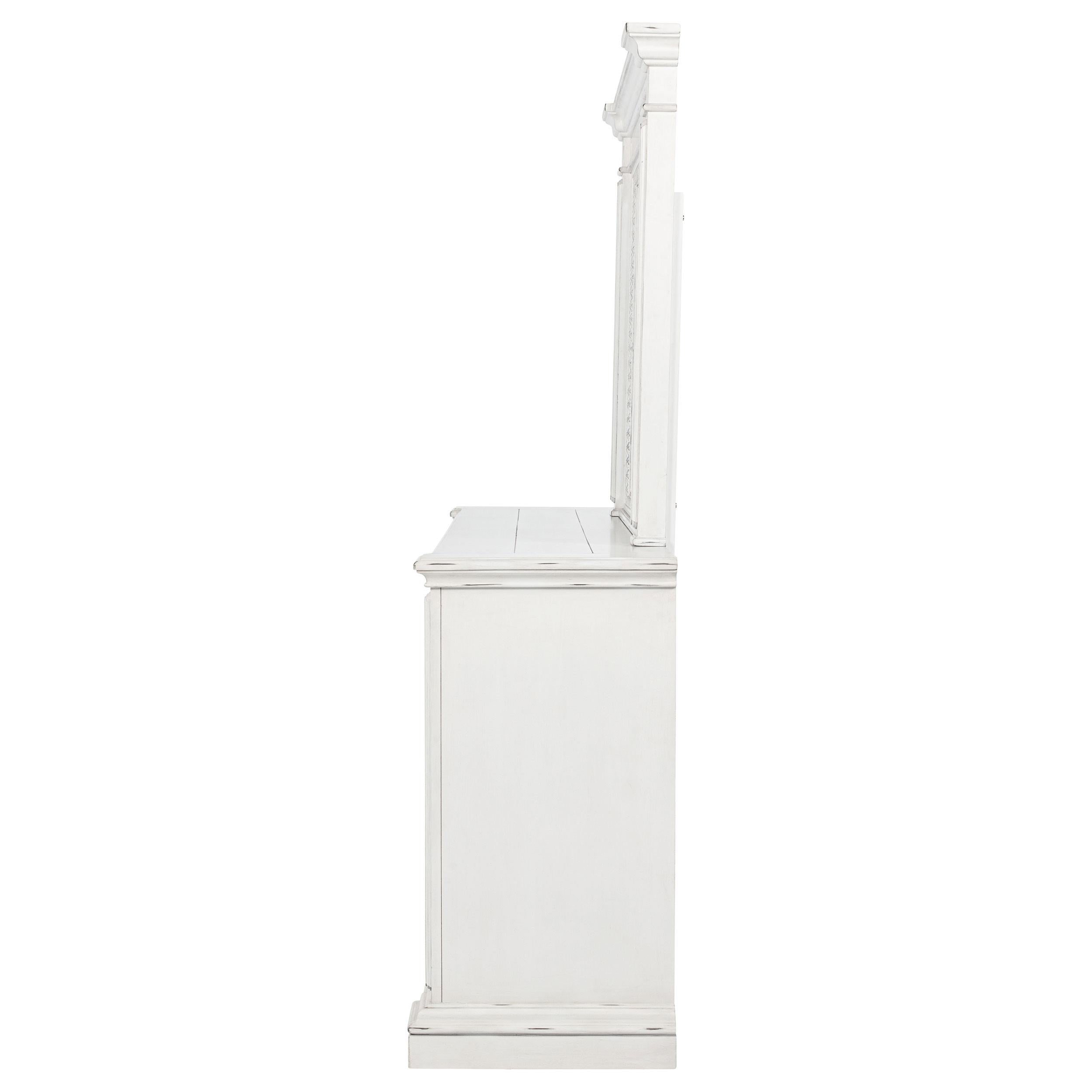McKinney 6-drawer Bedroom Dresser with Mirror Vintage White - 215873M