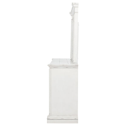 McKinney 6-drawer Bedroom Dresser with Mirror Vintage White - 215873M