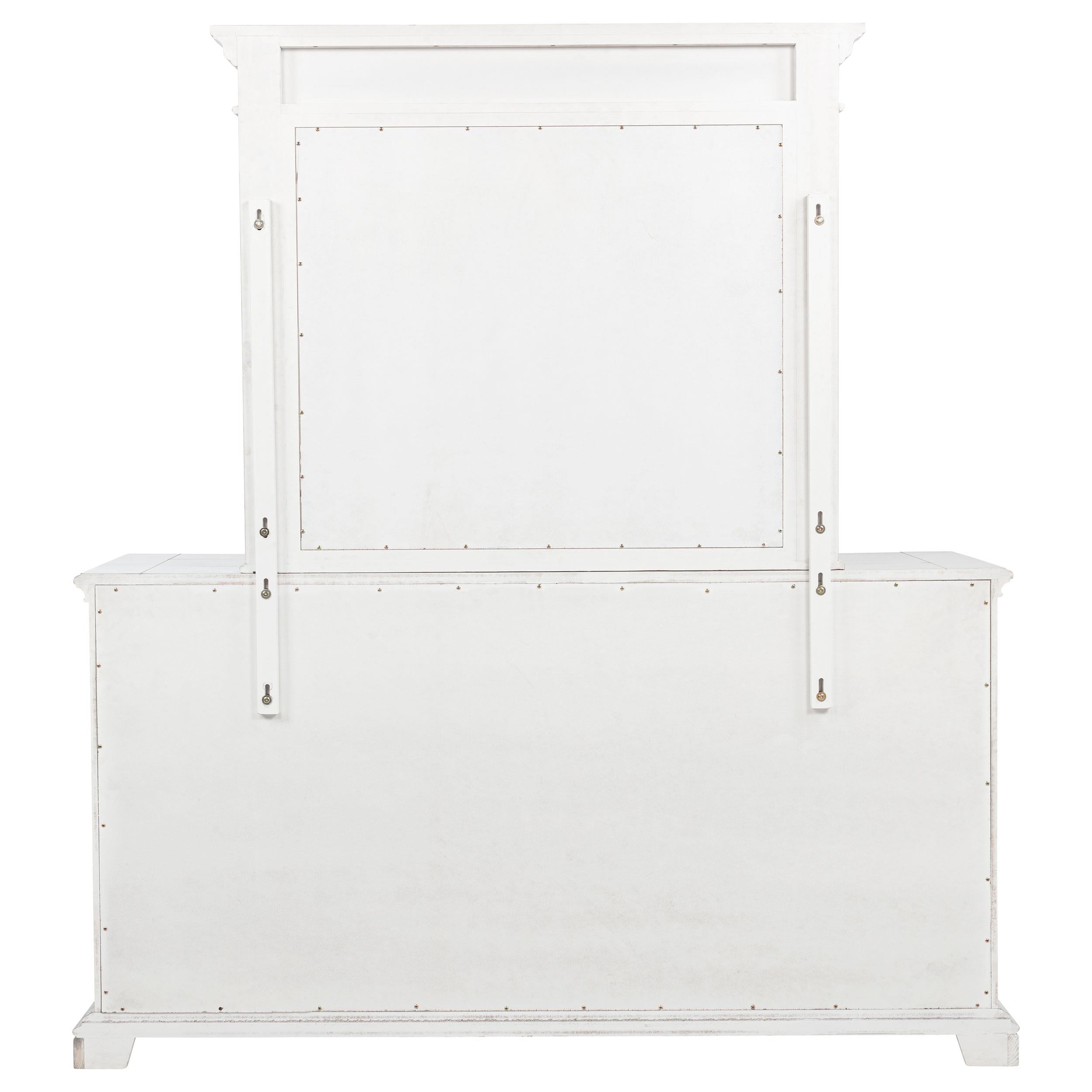 McKinney 6-drawer Bedroom Dresser with Mirror Vintage White - 215873M