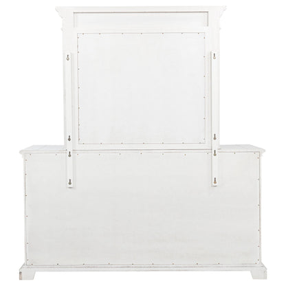 McKinney 6-drawer Bedroom Dresser with Mirror Vintage White - 215873M
