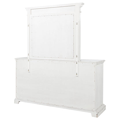 McKinney 6-drawer Bedroom Dresser with Mirror Vintage White - 215873M