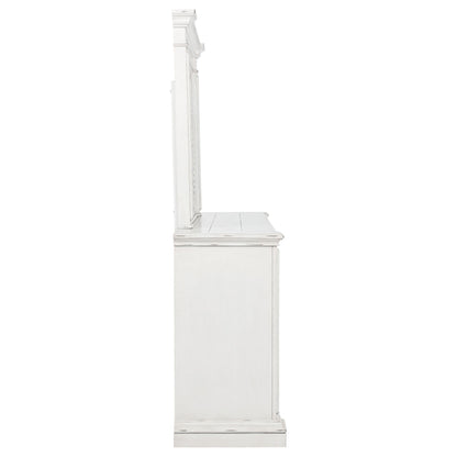 McKinney 6-drawer Bedroom Dresser with Mirror Vintage White - 215873M