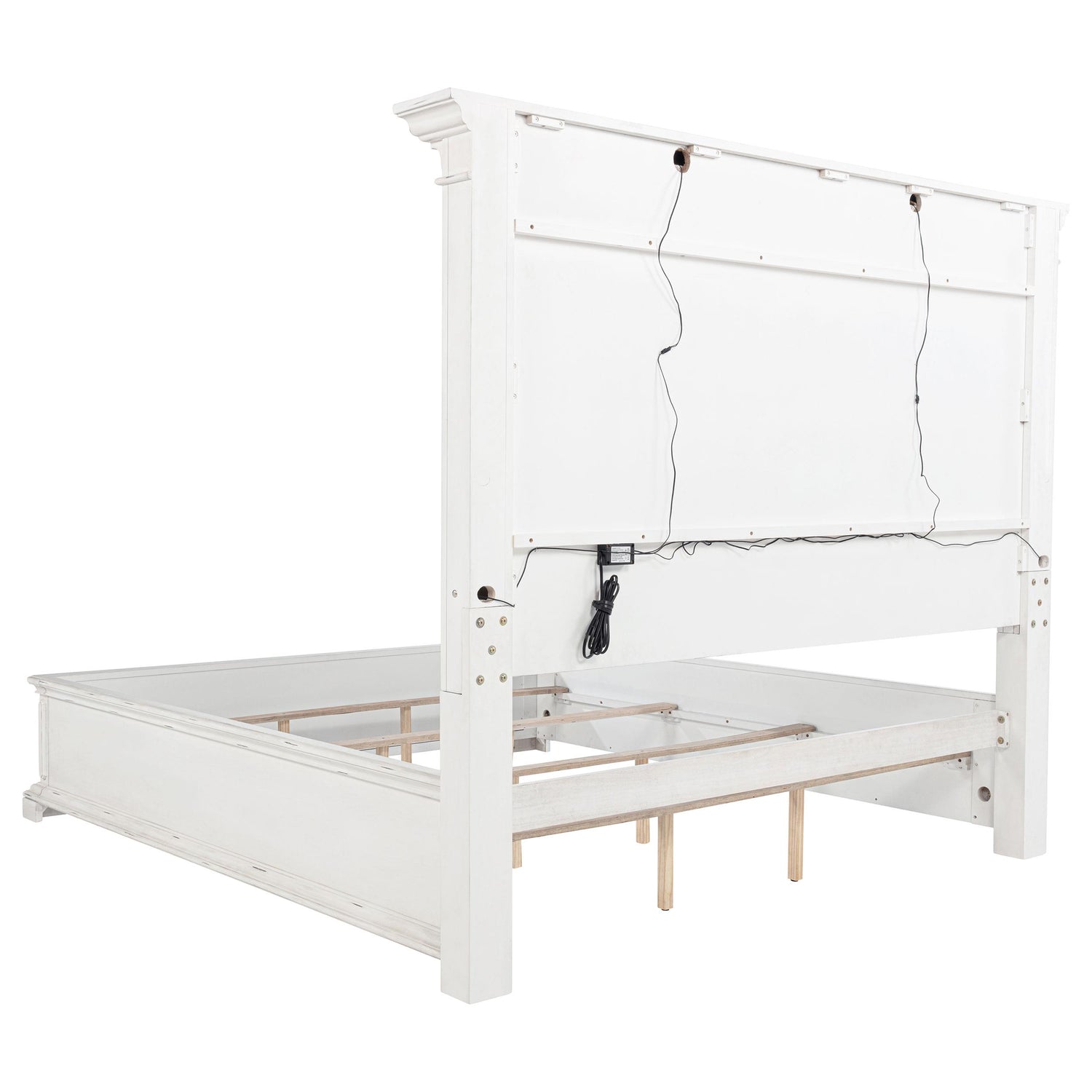 McKinney Eastern King LED Light Panel Bed Vintage White - 215871KE