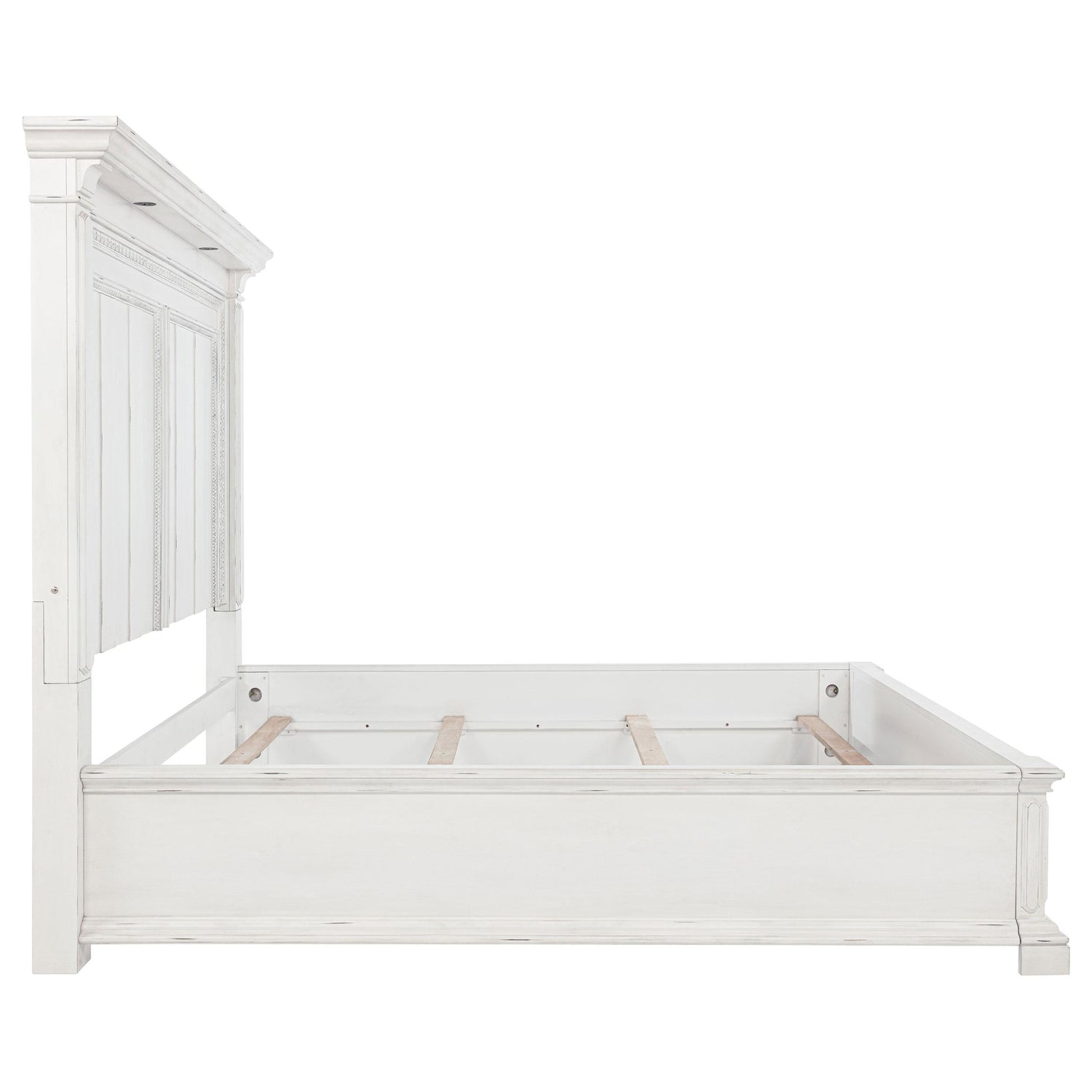 McKinney Eastern King LED Light Panel Bed Vintage White - 215871KE