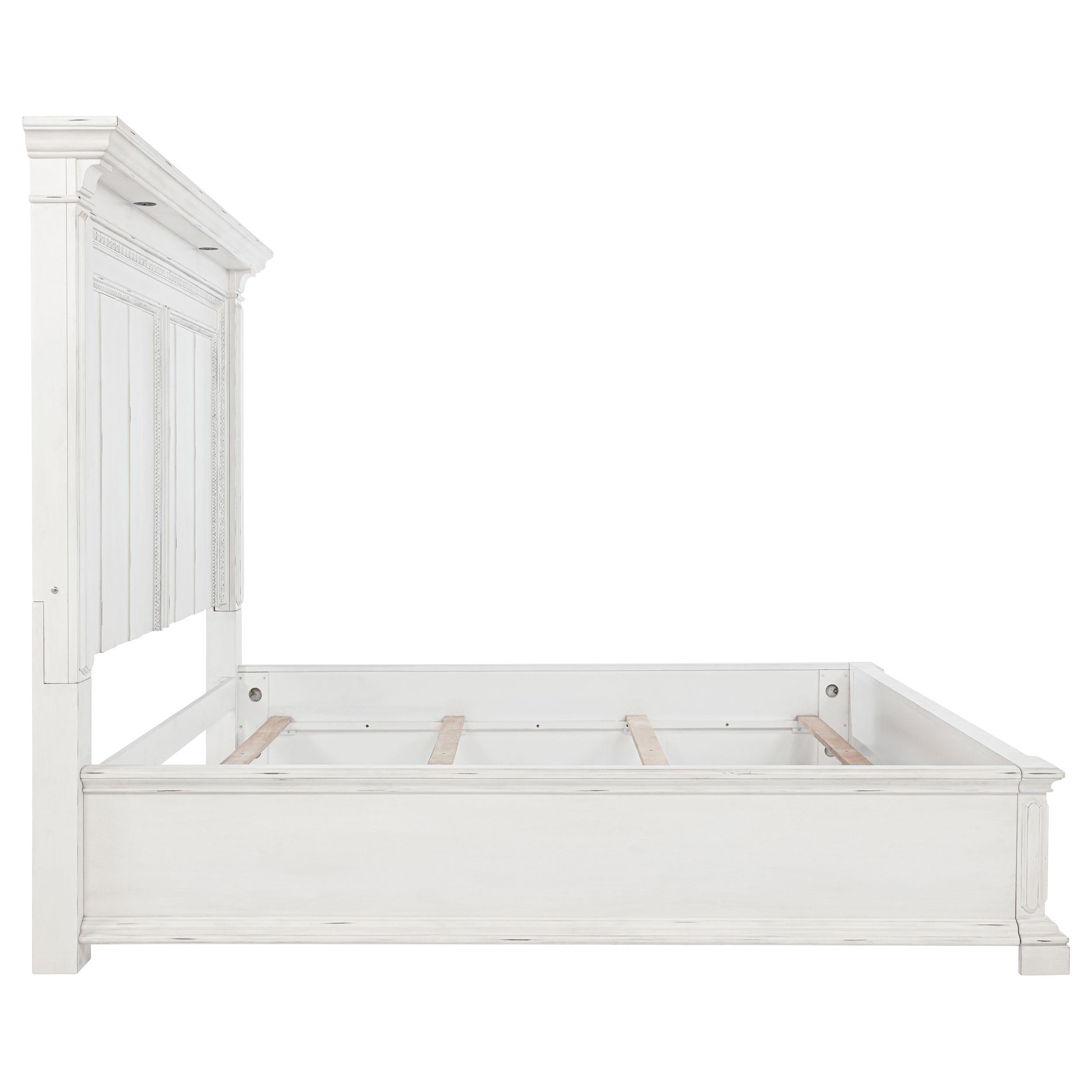 McKinney Eastern King LED Light Panel Bed Vintage White - 215871KE