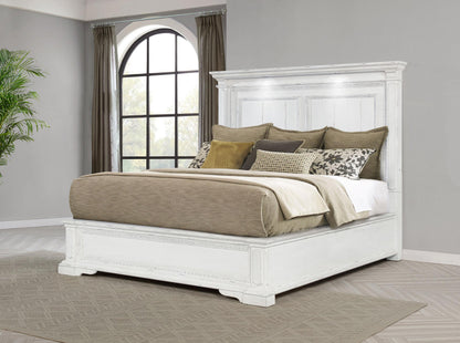 McKinney Queen LED Light Panel Bed Vintage White - 215871Q
