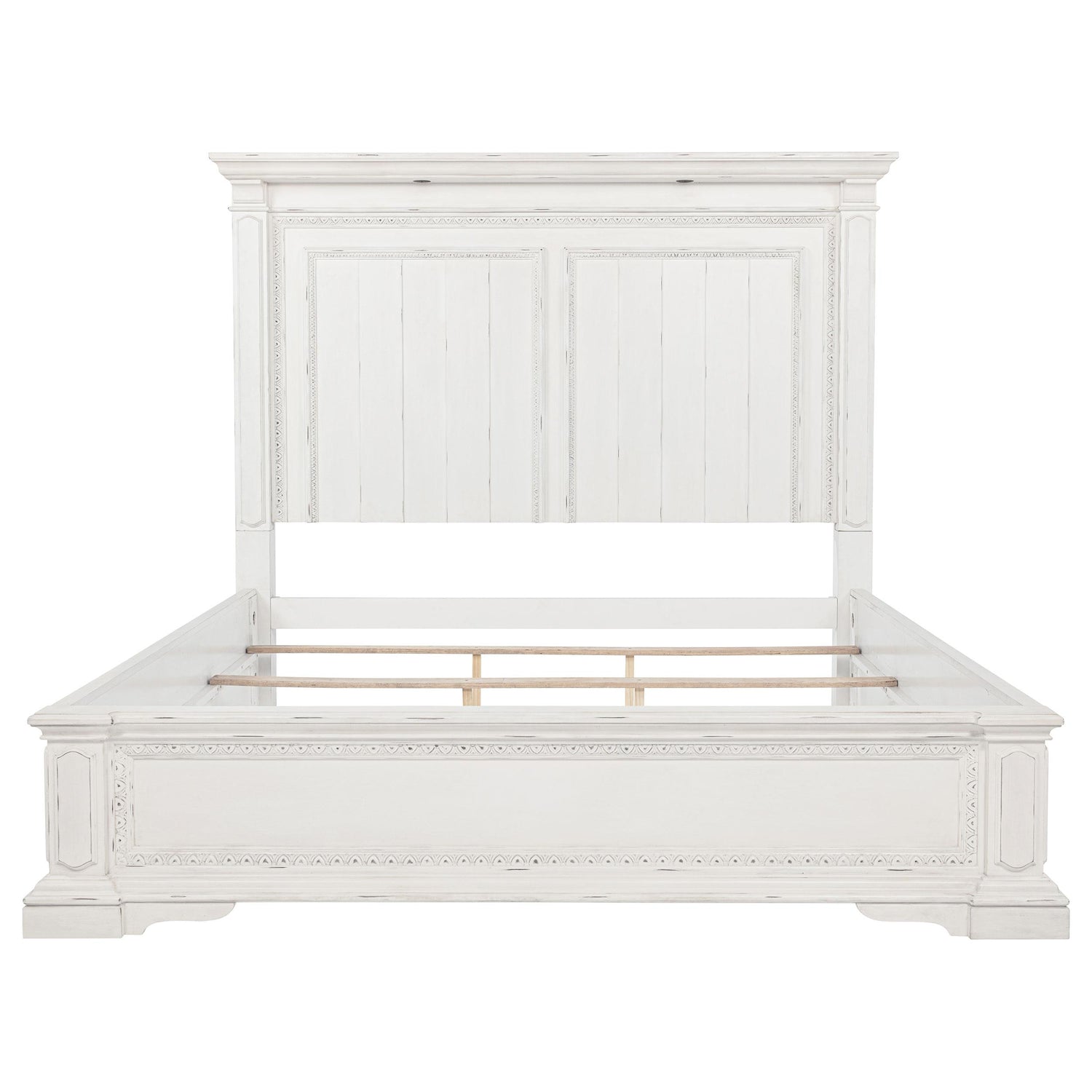 McKinney Queen LED Light Panel Bed Vintage White - 215871Q