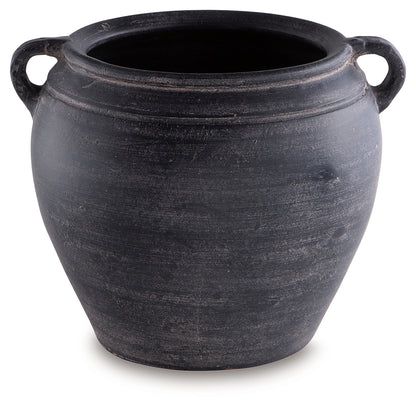 Meadie Distressed Black Vase - A2000790