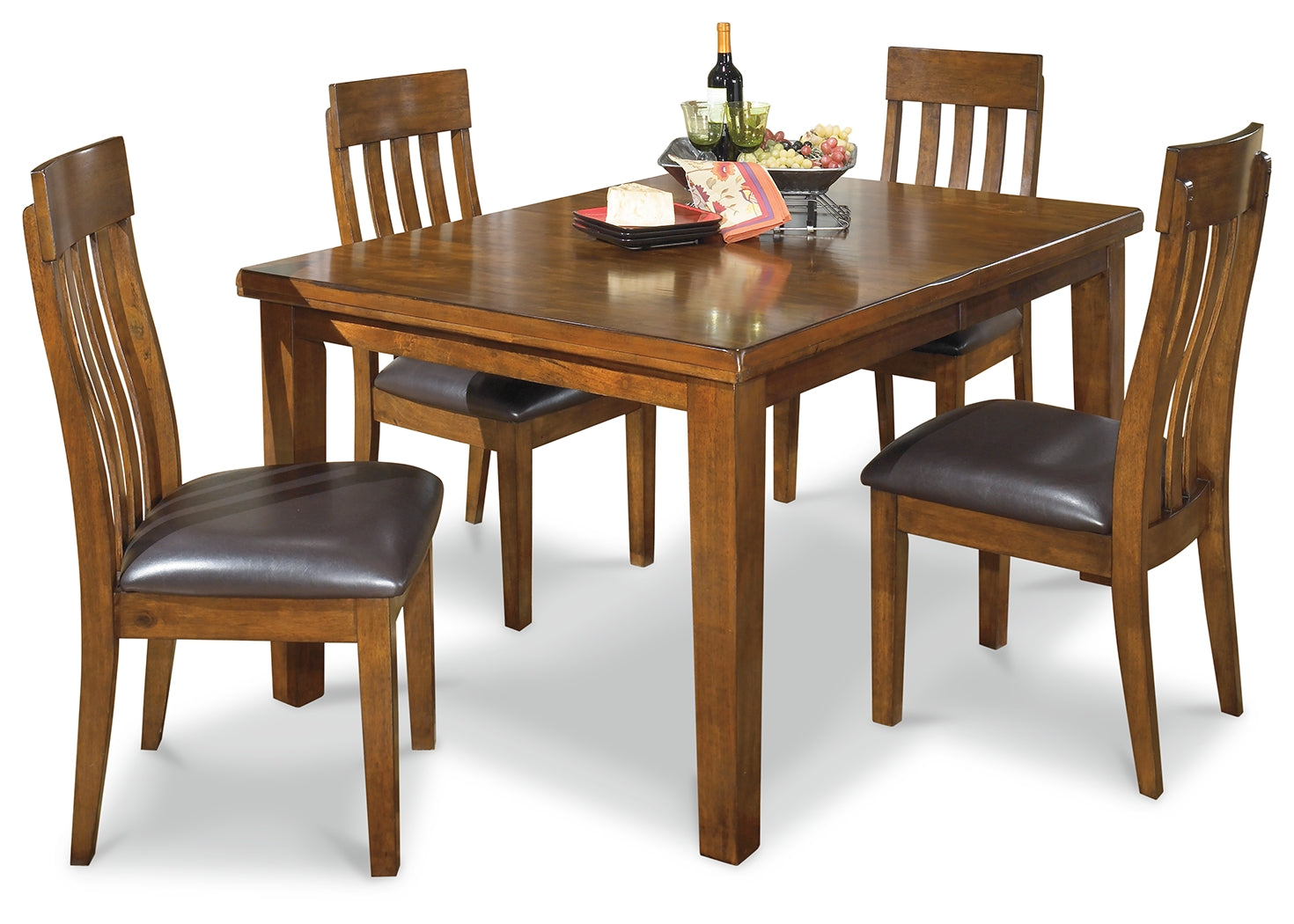 Ralene Medium Brown Dining Table with 4 Chairs from Ashley - Luna Furniture