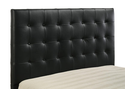 Medley Genuine Leather Eastern King Platform Bed Black - 315911BLKKE