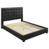 Medley Genuine Leather Queen Panel Platform Bed Black - 315911BLKQ