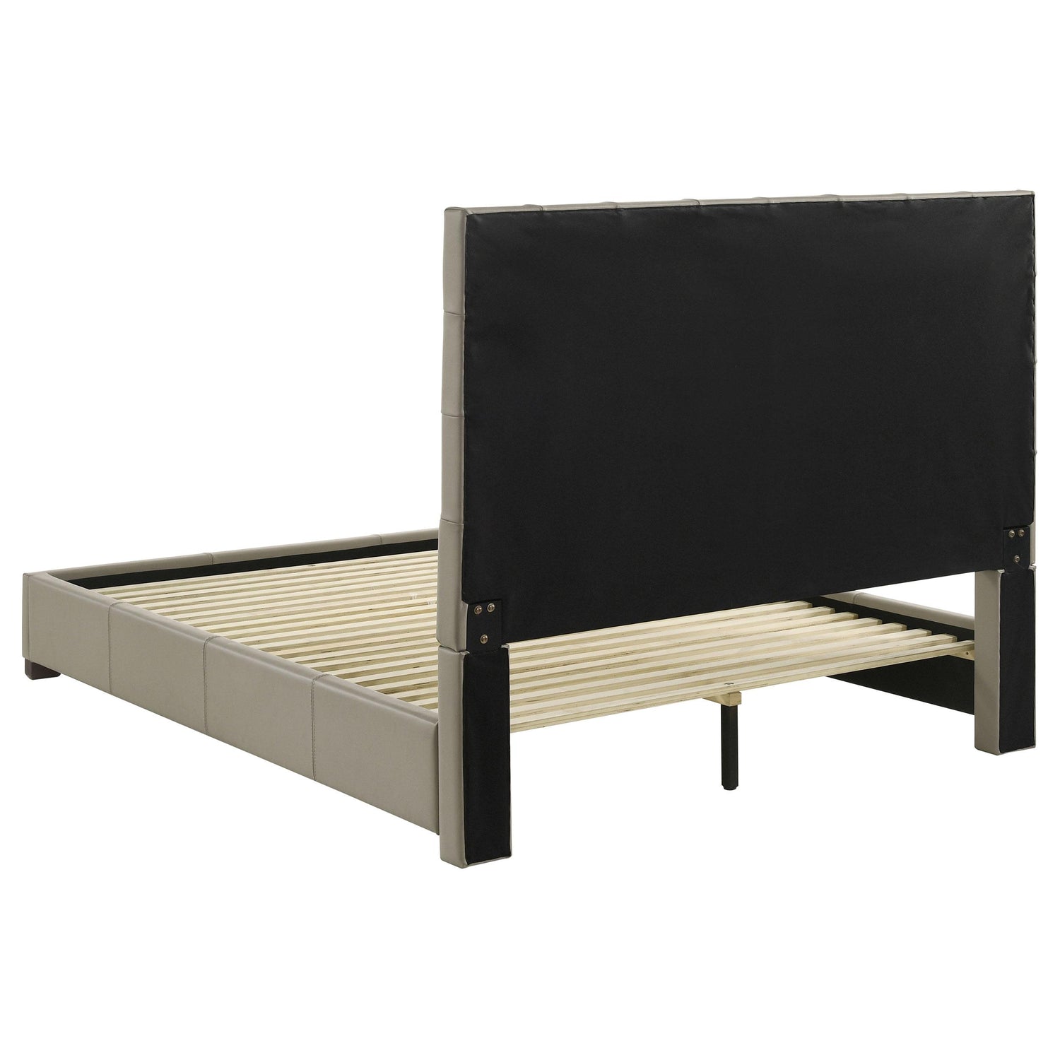 Medley Genuine Leather Queen Panel Platform Bed Tan - 315911TANQ