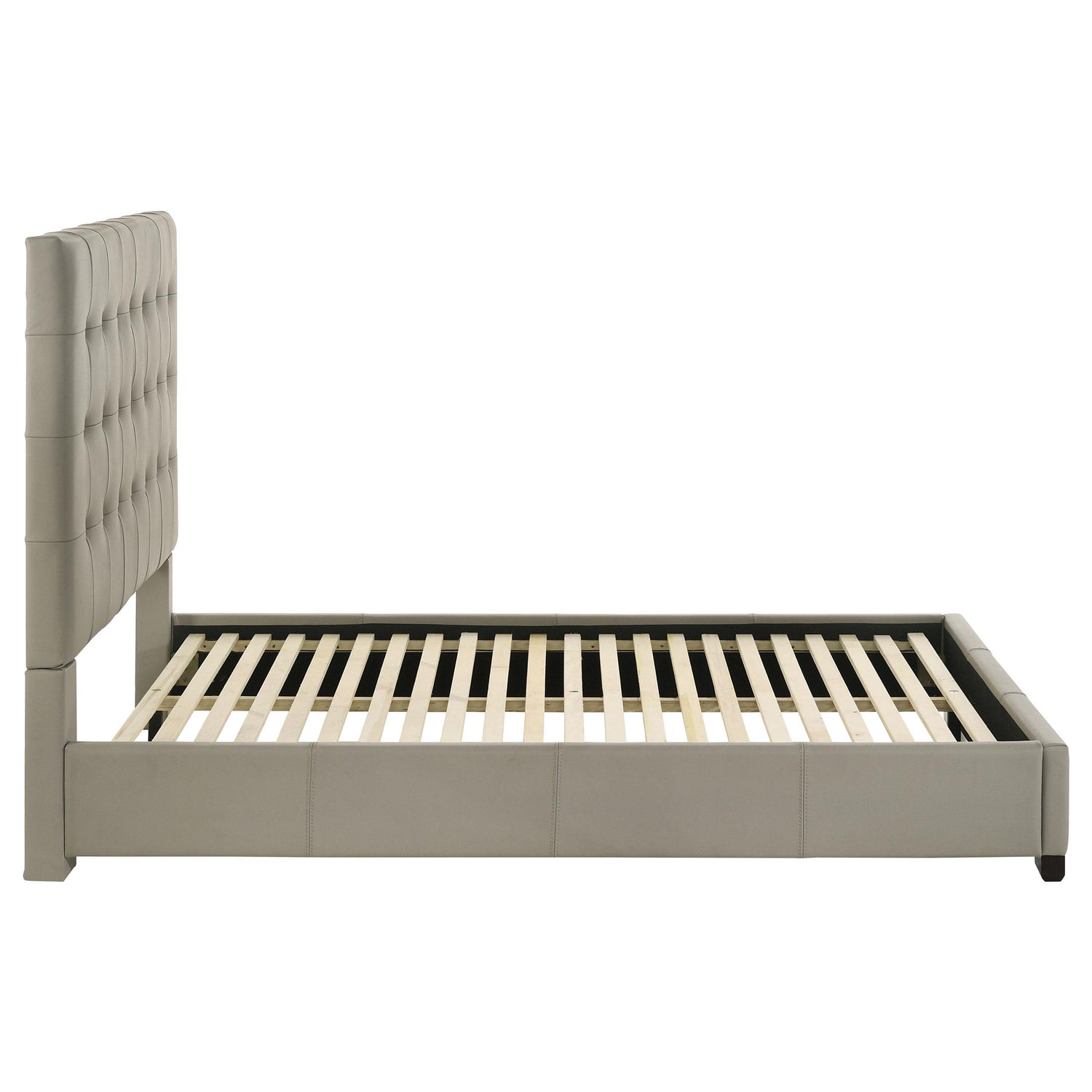 Medley Genuine Leather Queen Panel Platform Bed Tan - 315911TANQ