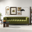 Melissa Mid-Century Green Velvet Modern Sofa - SOF00402202
