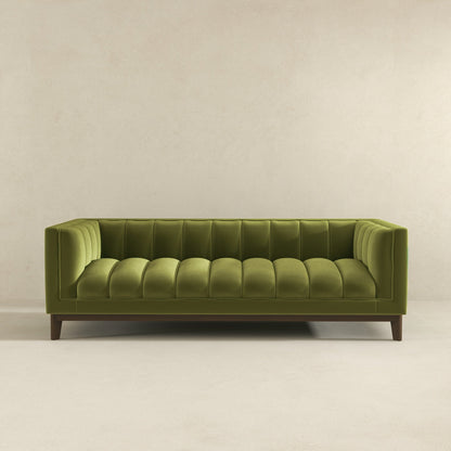 Melissa Mid-Century Green Velvet Modern Sofa - SOF00402202